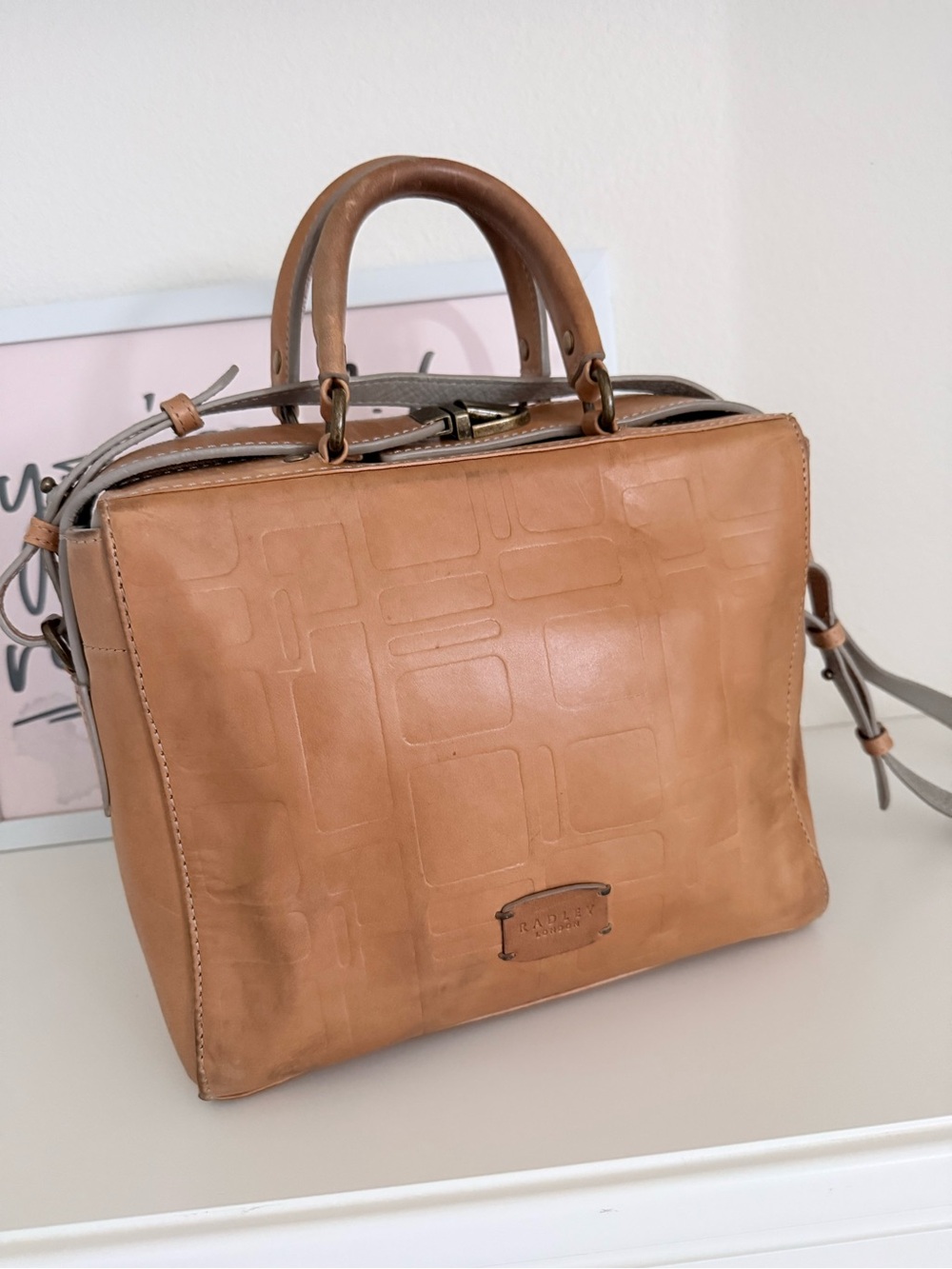 RADLEY LONDON Honey Leather Crossbody Satchel (Very Rare)